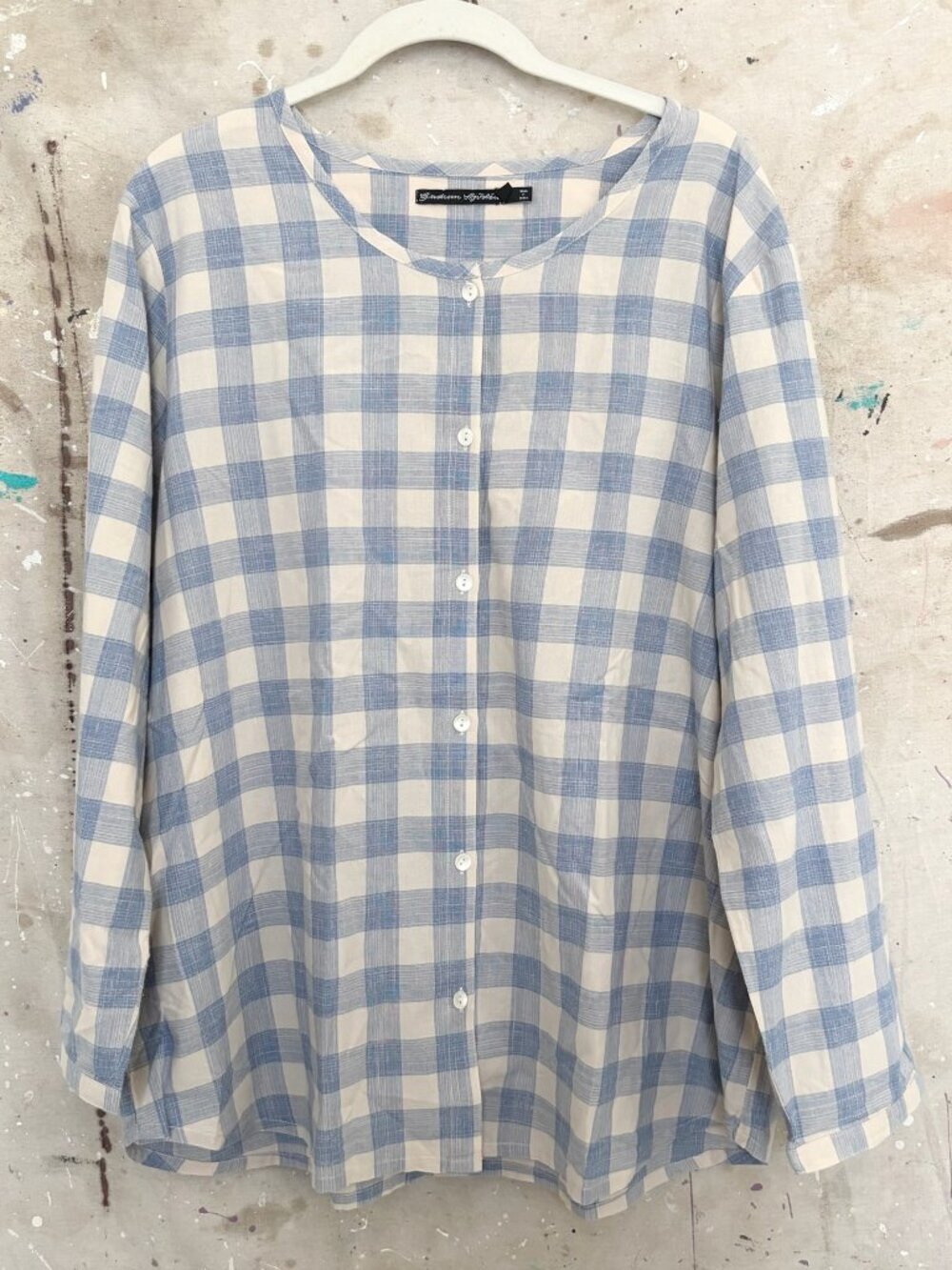 Gudrun Sjoden Gingham Button Down Blouse
